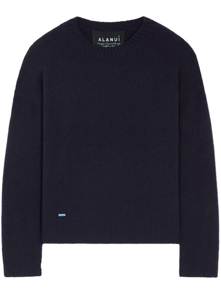 ribbed-edge cashmere-blend jumper