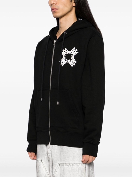 logo print hooded jacket