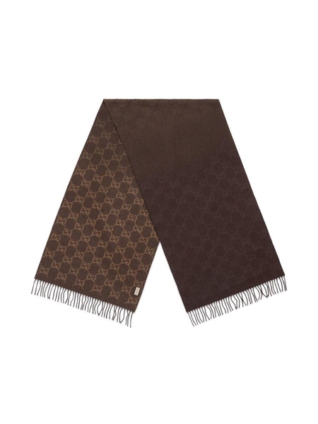 GG jacquard cashmere scarf