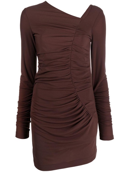 draped asymmetric bodycon dress