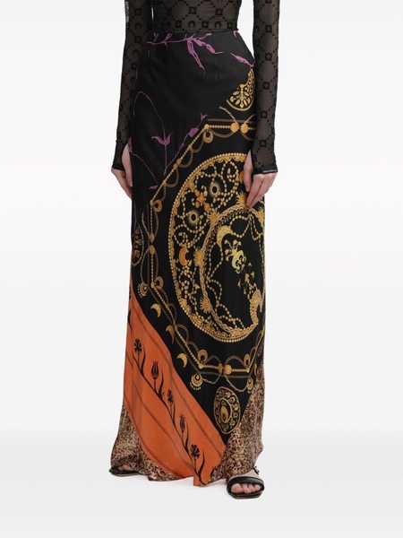 Regenerated silk maxi skirt