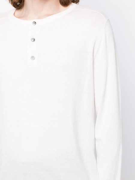 button-placket knit jumper