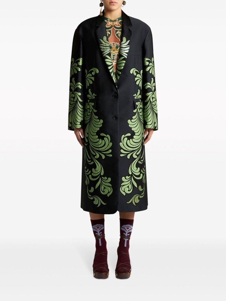 jacquard brocade coat