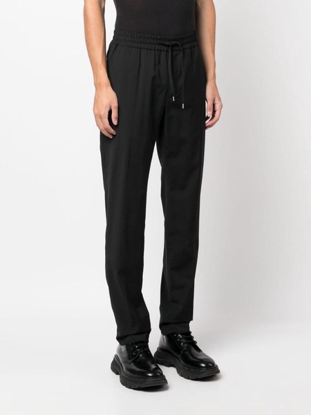 elasticated-waist tailored trousers