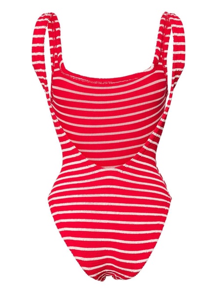 candy-stripe crinkled swimsuit