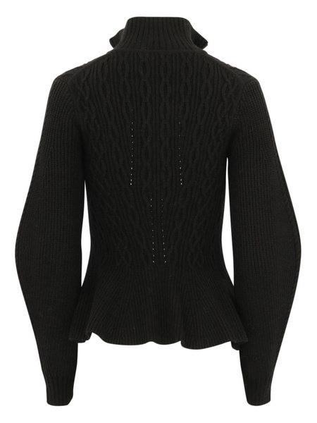 Susana cable-knit polo top