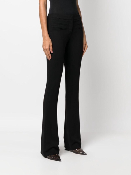 stretch flared trousers