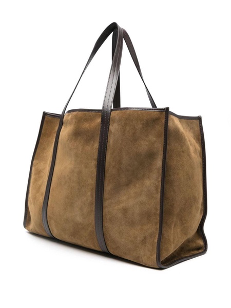 suede tote bag