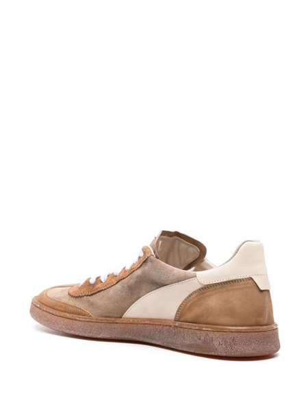 panelled suede sneakers