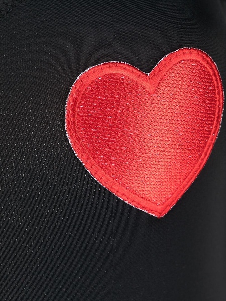 heart-appliqué swimsuit