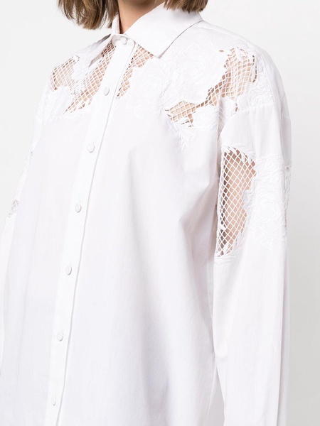 lace-applique long-sleeve shirt