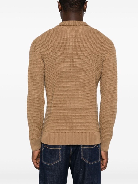 Tagliatore V-Neck Knitted Polo Jumper