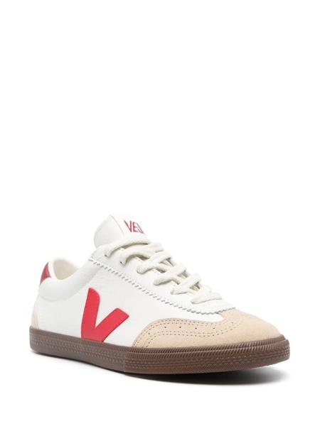 Volley panelled leather sneakers