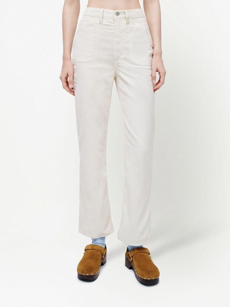 flared cropped corduroy trousers