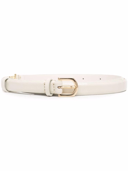 buckled leather belt