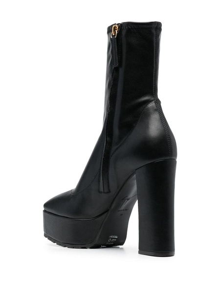 square-toe 115mm platform boots