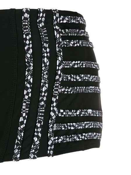 side stripe-detail swim shorts