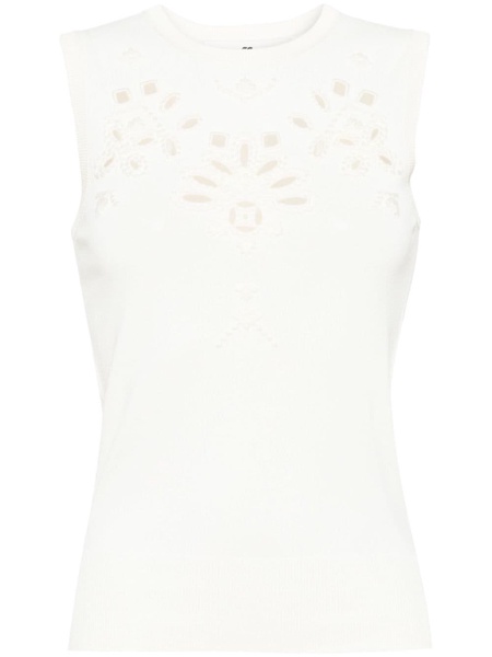 broderie anglaise tank top