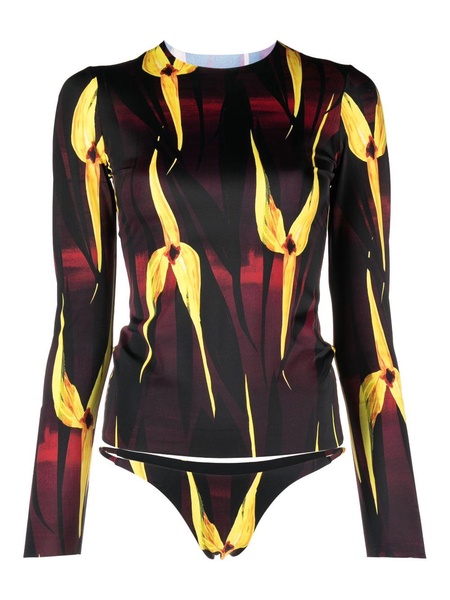 Midnight Orchid-print surfer set 