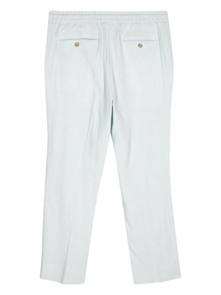 drawstring straight-leg trousers