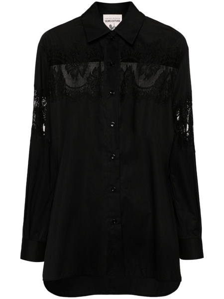 lace-panel shirt 