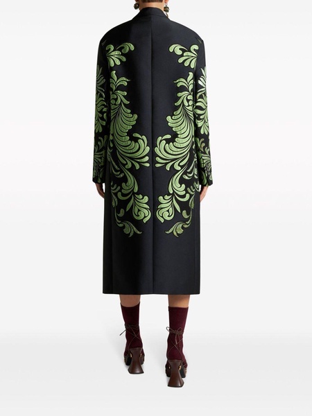 jacquard brocade coat