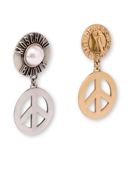 peace-sign drop earrings