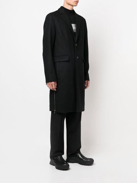 single-breasted wool coat 