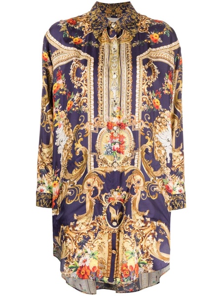 Venice Vignette-print silk shirt