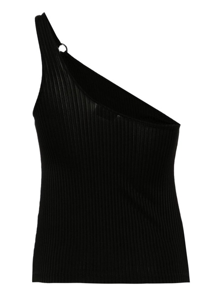 one-shoulder ribbed top