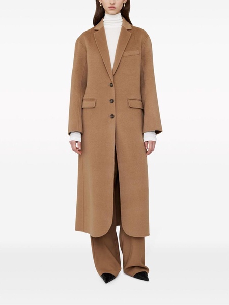 Quinn notched-lapels coat