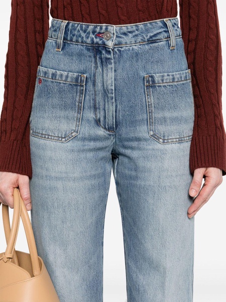 Alina denim high waisted wide jeans