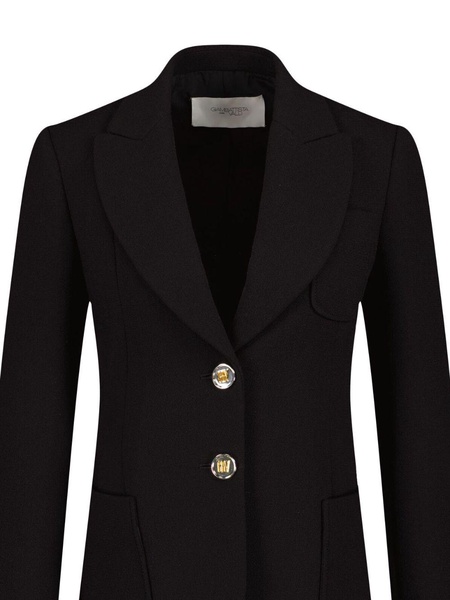 wool crepe single-breasted blazer