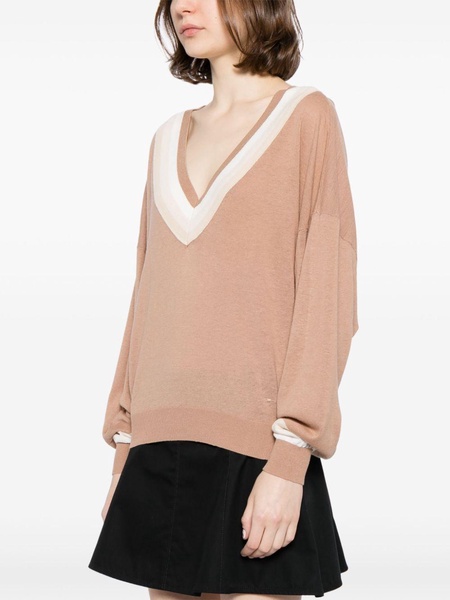 Bonita contrasting-border jumper