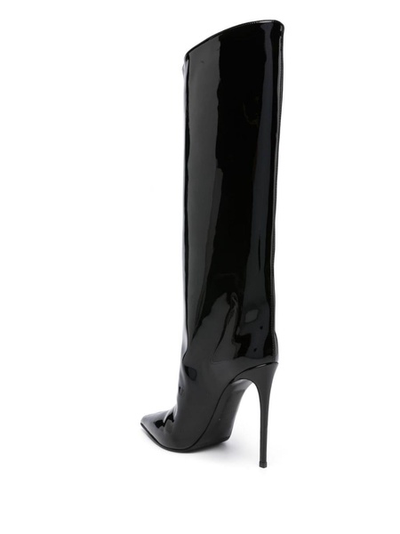 125mm leather knee-length boots