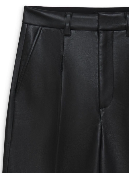 wide-leg recycled-leather trousers