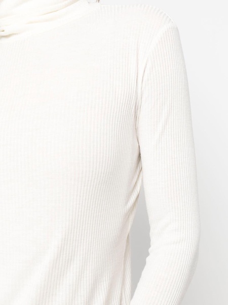 ribbed roll-neck jumper