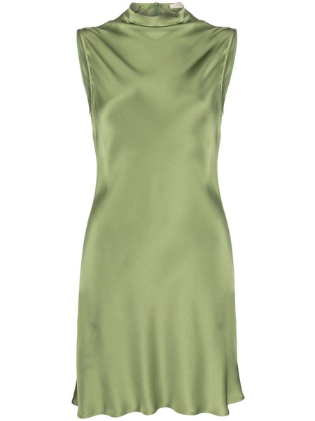 sleeveless satin minidress