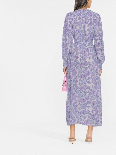 Myrala paisley-print midi-length dress