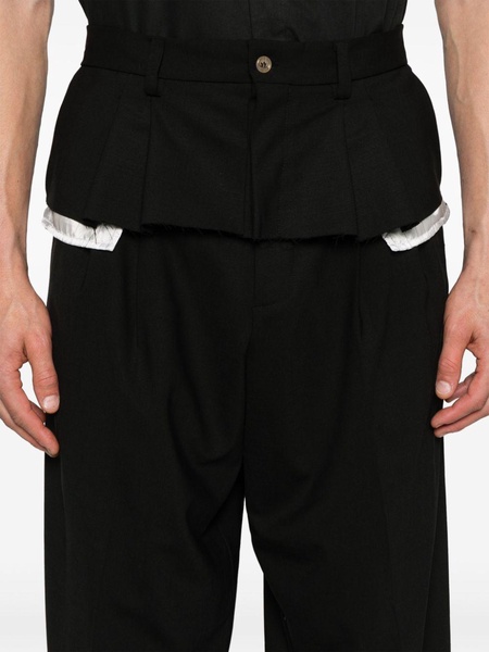 high-waist wide-leg trousers