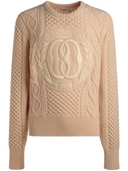 logo-embroidered crew-neck jumper 