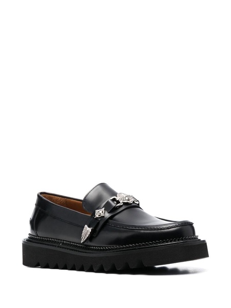 chunky leather loafers