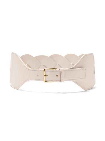 Braid leather waist belt