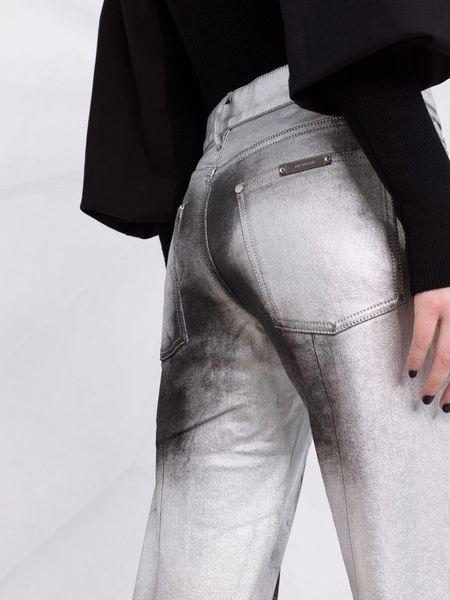 painted-edge straight leg jeans