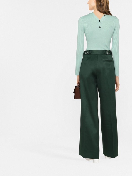 crepe wide-leg trousers