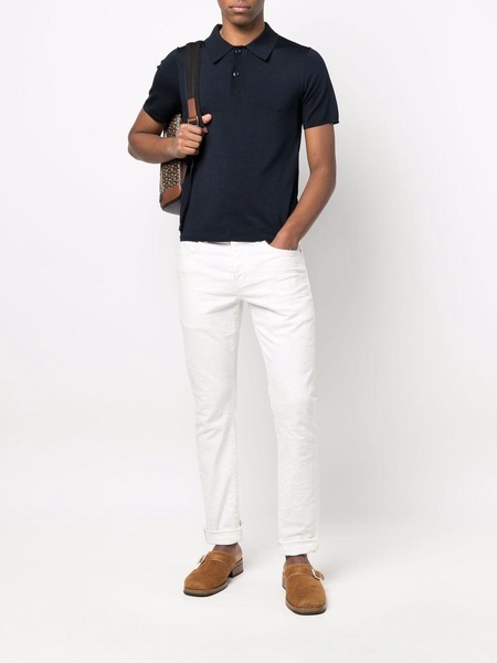 short-sleeve pointed-collar polo shirt