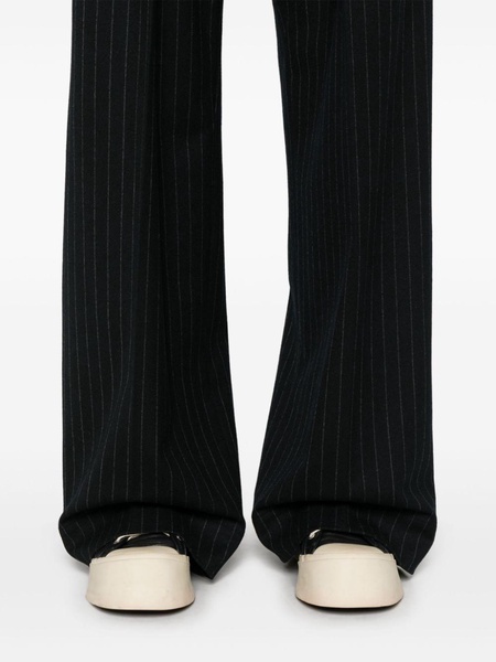 pinstriped trousers