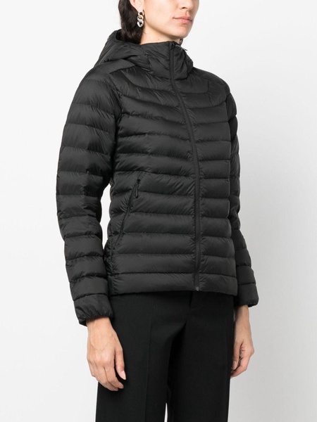 padded hooded down jacket