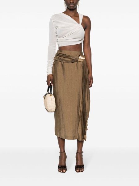 Caroline draped-detailed skirt