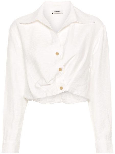 elasticated cropped shirt